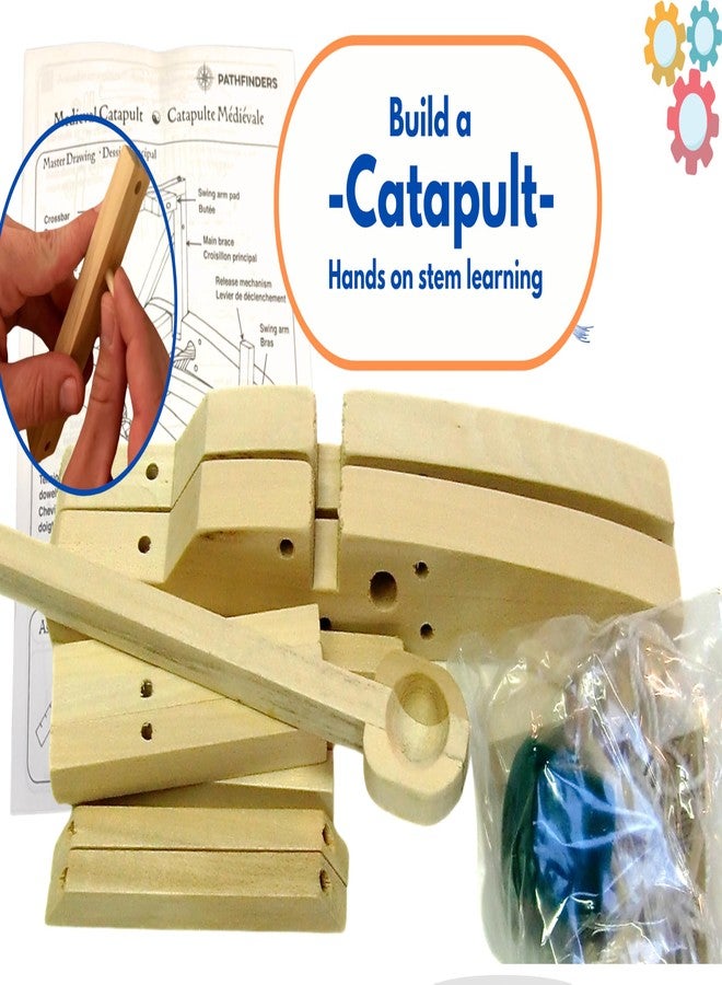 PATHFINDERS STEM Kit - Medieval Catapult kit| Trebuchet Science Kits for Kids Age 8-10 10-14 | stem Kits for Kids Age 12-14 Physics Toys | Kids Engineering kit | Learning Resource - Image 2