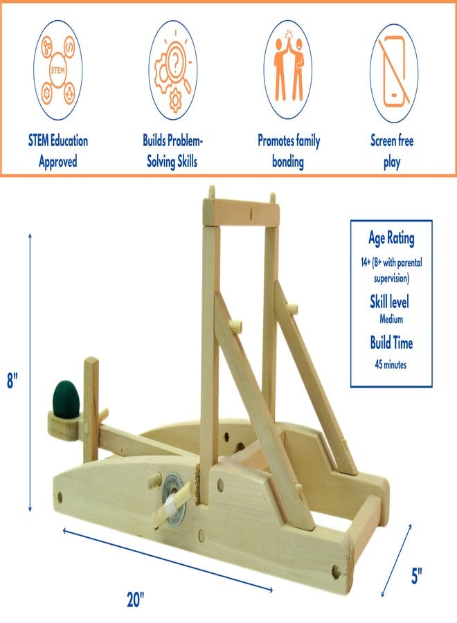 PATHFINDERS STEM Kit - Medieval Catapult kit| Trebuchet Science Kits for Kids Age 8-10 10-14 | stem Kits for Kids Age 12-14 Physics Toys | Kids Engineering kit | Learning Resource - Image 4