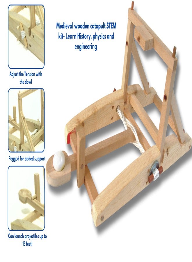 PATHFINDERS STEM Kit - Medieval Catapult kit| Trebuchet Science Kits for Kids Age 8-10 10-14 | stem Kits for Kids Age 12-14 Physics Toys | Kids Engineering kit | Learning Resource - Image 5