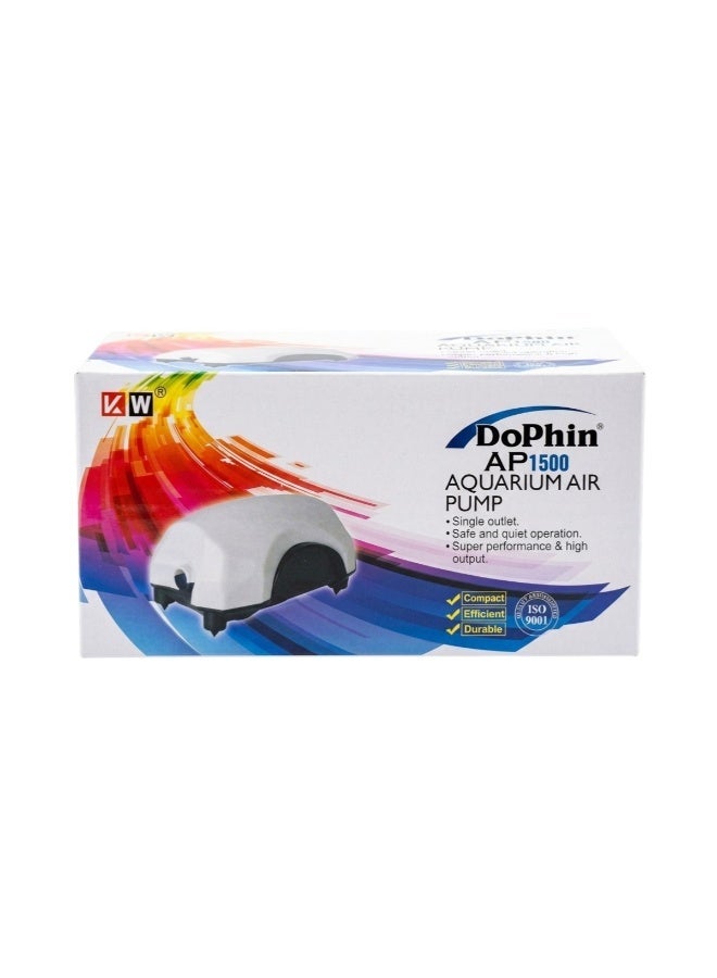 DoPhin AP-1500 Aquarium Air Pump 1.8W - Ultra-Quiet Single Outlet Oxygenator for Fish Tanks - Image 1