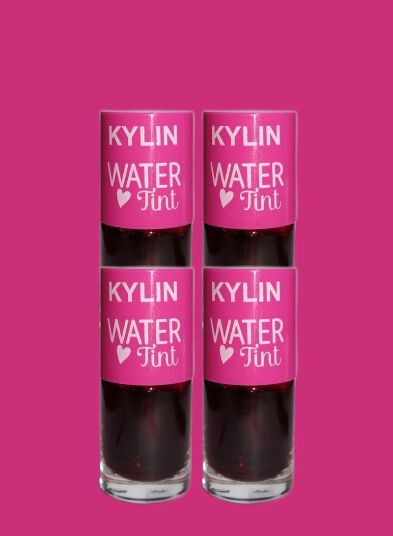 KYLIN 4 Pieces Water Tint Lip Gloss Cherry Ade - Image 1