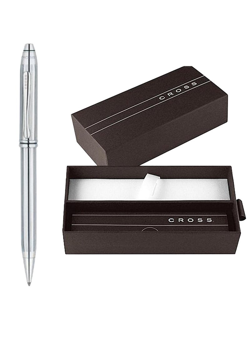 Townsend Lustrous Chrome Ballpoint Pen With Deluxe Gift Box