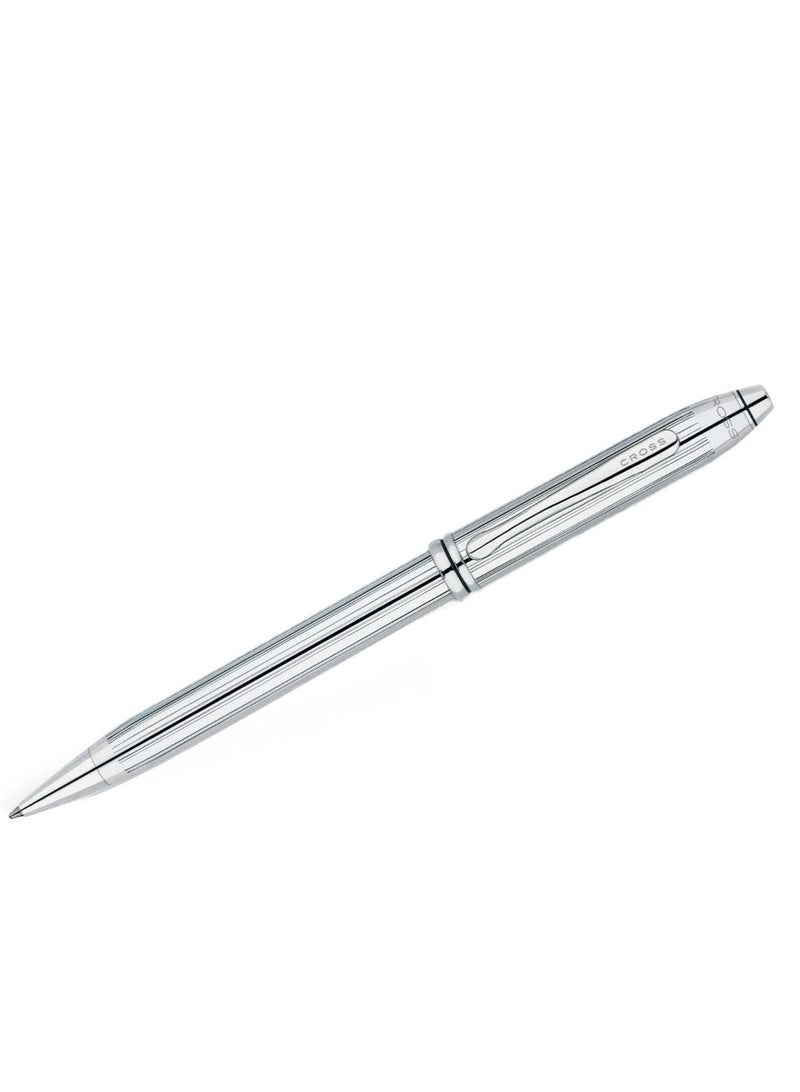 Townsend Lustrous Chrome Ballpoint Pen With Deluxe Gift Box