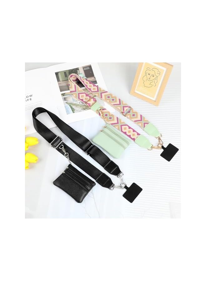 Green Tiger Phone Strap with Zippered Pouch, Clip and Go Strap for Phone with Wallet Crossbody, Adjustable Phone Strap Crossbody with Zipper Pouch Wallet for Most Smartphones, Going Out and Party - Image 4