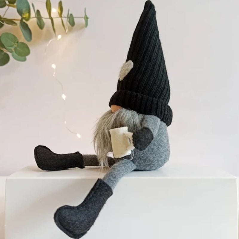 Jstdoit 2 Pcs Coffee Gnomes Plush Bar Decor Handmade Swedish Tomte Gnomes Gifts Farmhouse Scandinavian Figurine Gnome For Home Kitchen Coffee Station Table Shelf Decor - Image 4