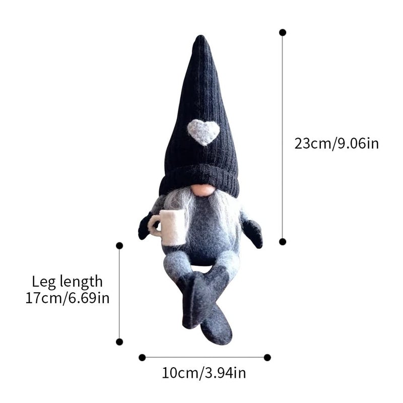 Jstdoit 2 Pcs Coffee Gnomes Plush Bar Decor Handmade Swedish Tomte Gnomes Gifts Farmhouse Scandinavian Figurine Gnome For Home Kitchen Coffee Station Table Shelf Decor - Image 5