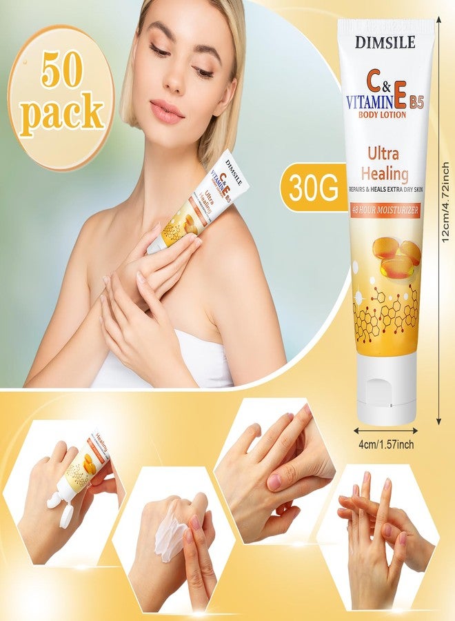 Dimsile 50 Pack Travel Size Body Lotion 1 Oz Dry Skin Moisturizer with Flip Cap for Extra Dry Skin, for Inns and Hotels, Airlines, Offices, Gyms and More(Natural Style) - Image 3