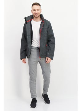 Trespass Men Brand Logo Windbreaker Jacket, Grey  - Image 2