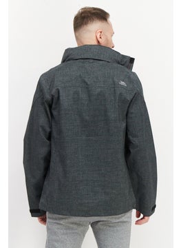 Trespass Men Brand Logo Windbreaker Jacket, Grey  - Image 3