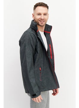 Trespass Men Brand Logo Windbreaker Jacket, Grey  - Image 4