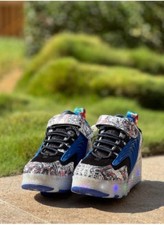 LITTLE ROCKZ LED Flash Light Fashion Shiny Sneaker Skate Heelys Shoes With Wheels And Lightning Sole  - Image 4