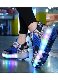 LITTLE ROCKZ LED Flash Light Fashion Shiny Sneaker Skate Heelys Shoes With Wheels And Lightning Sole  - Image 5