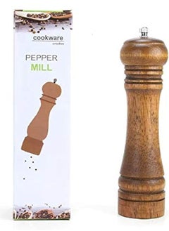 Reko Wood Pepper Grinder Pepper Mill Adjustable Coarseness Wooden Peppermill Ceramic Grinding Mechanism Salt Mill Refillable Wooden pepper grinder  - Image 1