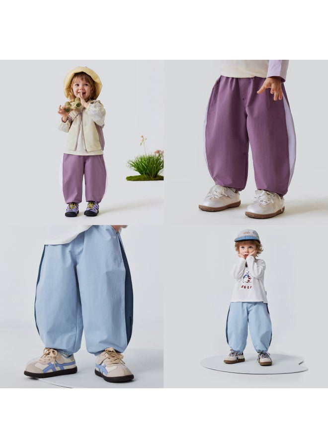 Minibala Kids Boys And Girls Baby Soft Comfortable Spring Outdoor Windproof Easy-care Pants