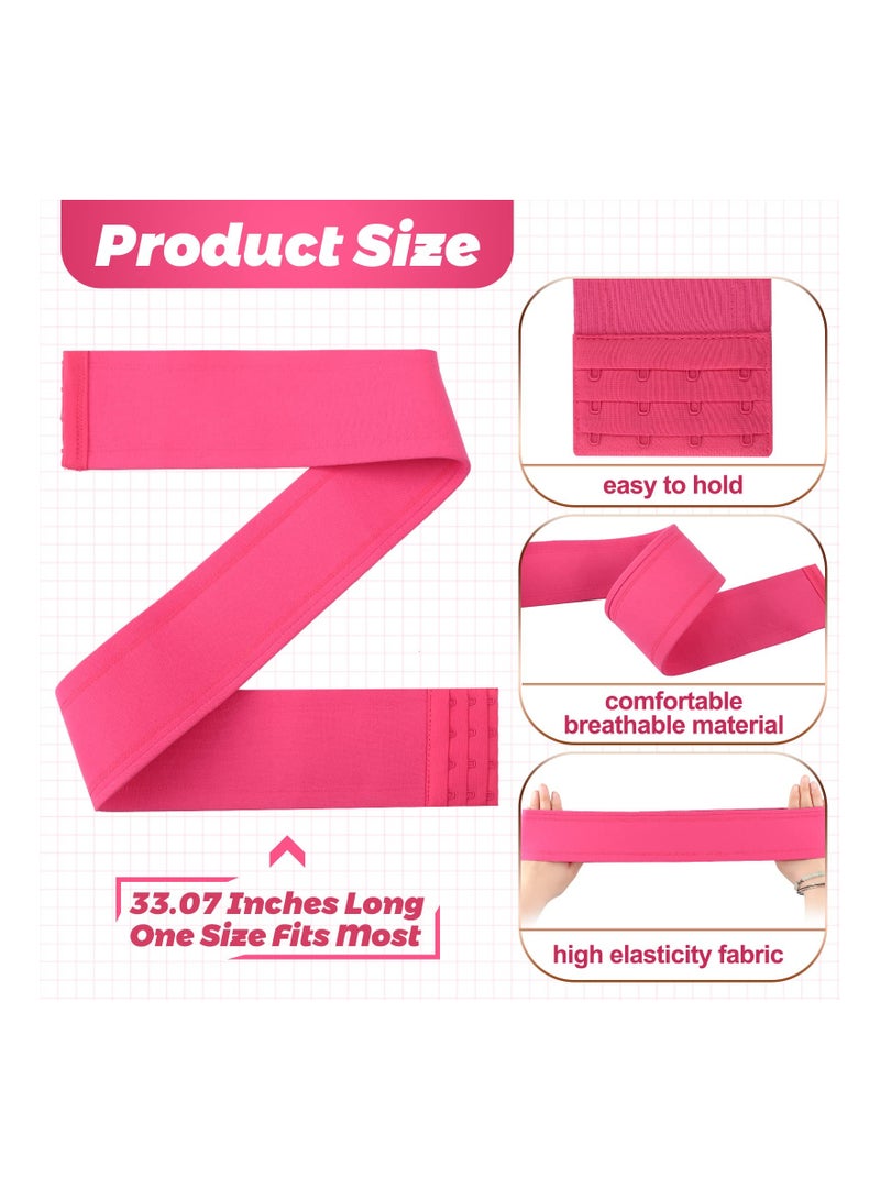 SOLARAE Support Band, No Bounce Stabilizer Band High Impact Adjustable Extra Sports Bra Strap for Women, High Impact Sports Bra Support Band, Soft, Breathable Fabric (Black, White, Pink)(3 Pcs )(L) - Image 4