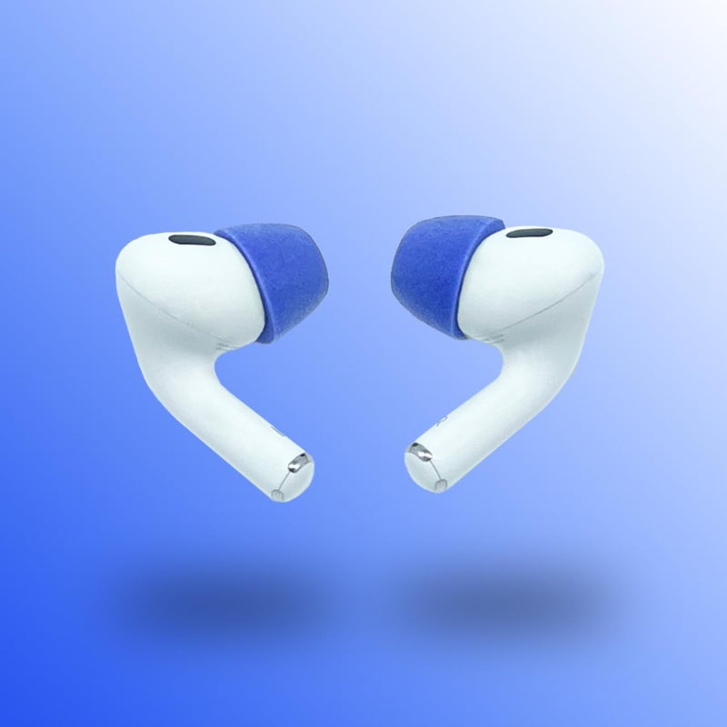 Comply Memory Foam Replacement Earbud Tips for Apple AirPods Pro 1 & 2 | Ultimate Comfort, Secure Fit, Superior Noise Isolation | Anti Slip, Prevent from Falling Out | Blue, Medium (3 Pairs) - Image 2