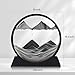 KPNUWN Moving Sand Art Liquid Motion 3D Deep Sea Sandscape Color Quicksand Decor Round Glass Moving Sand Art Picture Relaxing Desktop Home Office Work Decor Black 12 inch - Image 4