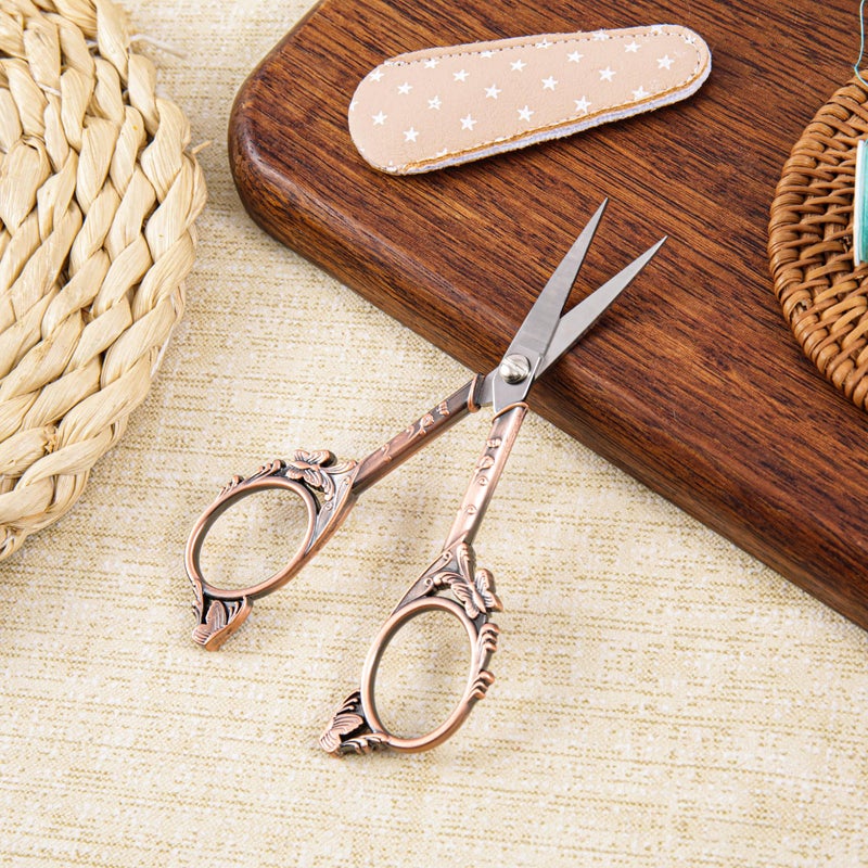 GLEXAL Small Craft Scissors with Cover, Comfortable Handles With Beautiful Butterfly Decos and Sharp Tips, Tools for Crochet, Embroidery,Sewing - Image 4