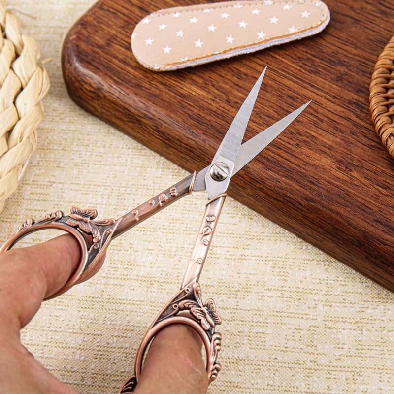 GLEXAL Small Craft Scissors with Cover, Comfortable Handles With Beautiful Butterfly Decos and Sharp Tips, Tools for Crochet, Embroidery,Sewing - Image 5