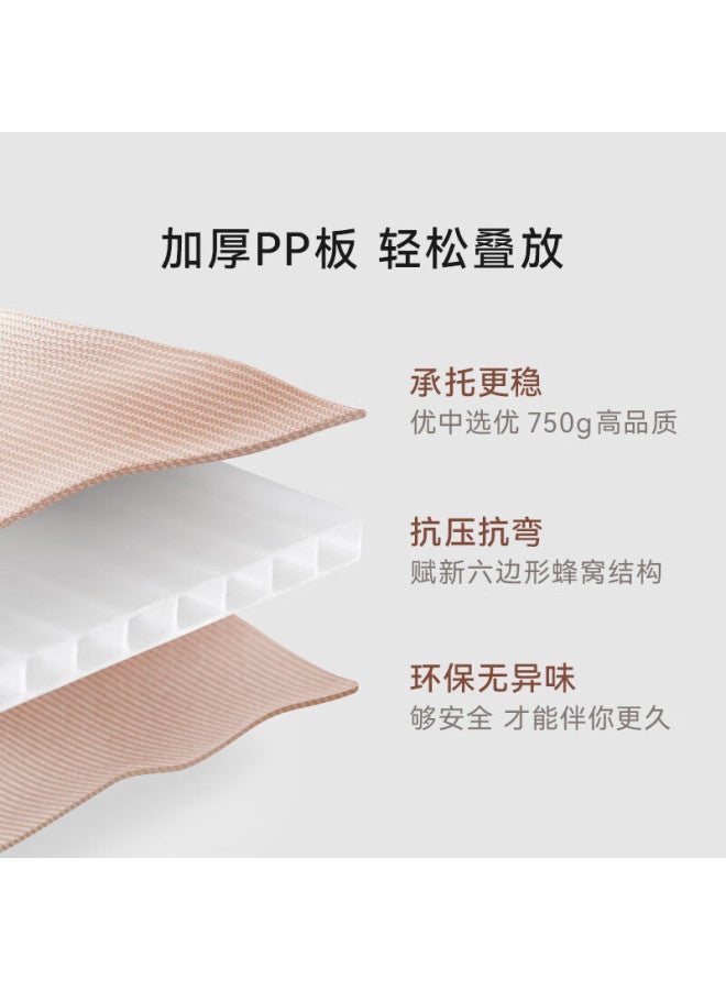 Eachy Foldable Clothes Storage Box For Pants And Garments, Closet Organizer, Home Wardrobe Storage Solution - Pink Medium Size