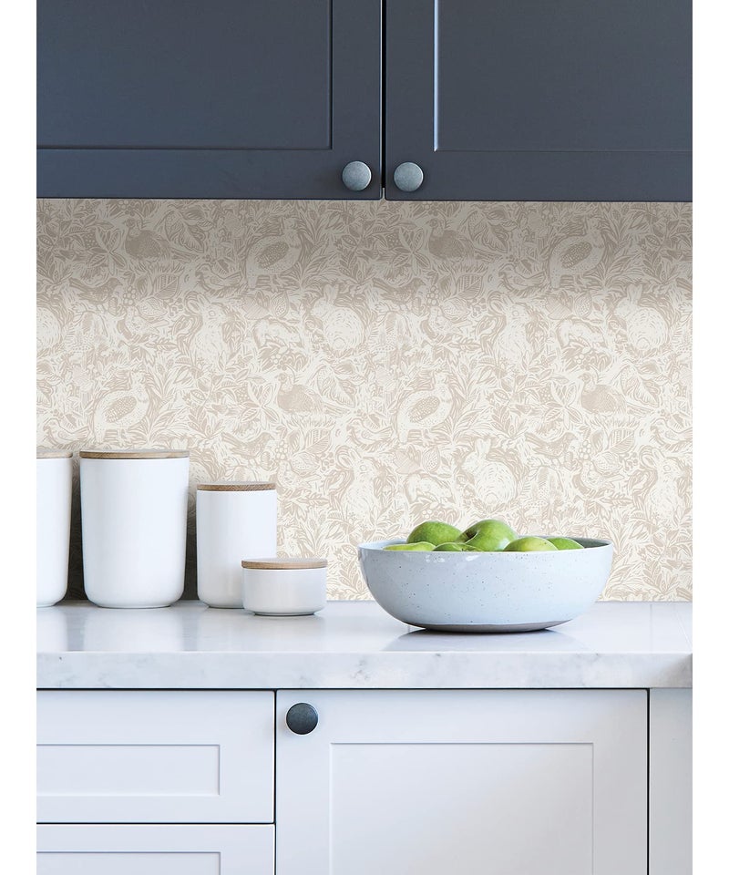 NuWallpaper Cream Terrene Peel & Stick Wallpaper, NUS4304 - Image 4