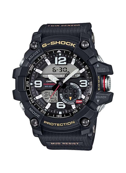 Analog Plus Digital Round Wrist Watch With Resin Strap GG-1000-1ADR
