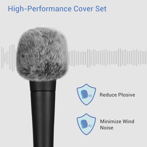 Cubilux Furry Windscreen Compatible with Shure SM58 Microphone, MIC Wind Muff, Windshield, Dead Cat, Pop Filter,Muff Windshield Windjammer Deadcat for Shure SM58 Microphone - Image 2