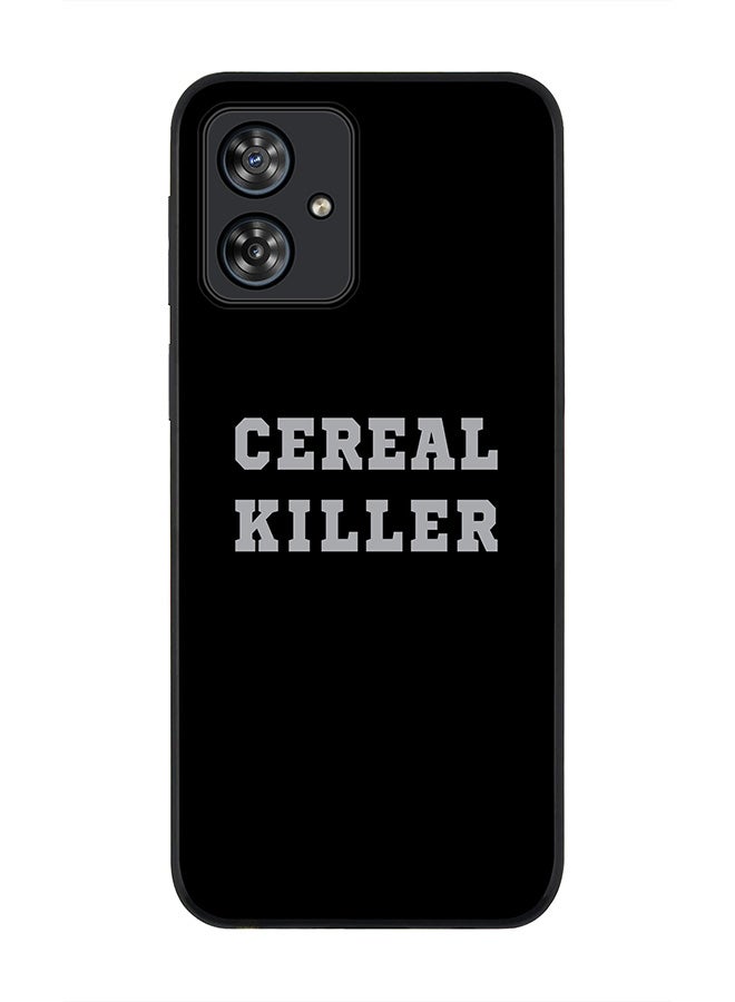 Stylizedd Rugged Black edge case for Motorola Moto G54 / Motorola Moto G54 Power / Motorola Moto G64 5G, Slim fit Flexible Anti Drop Thin Cover - Cereal Killer - Image 1