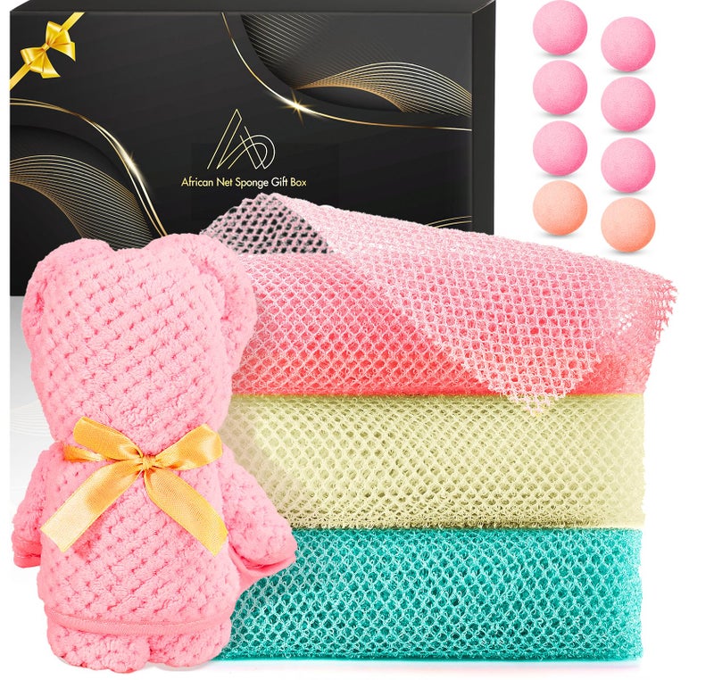 RIUOTA African Net Sponge 12Pack Exfoliating Bath Sponge for Body Care Ideal for Home Spa Birthday Gifts for Women Men Daughter Son Mother Friend - Image 3