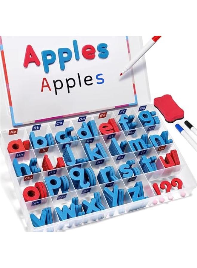 MIXDE 234 Pcs Classroom Magnetic Letters Kit For Kids,with Double-Side Magnet Board - Foam Alphabet Letters for Kids Spelling and Learning - Image 1