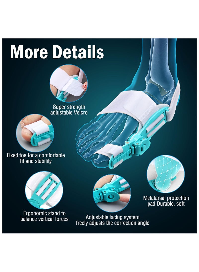 SYOSI Bunion Corrector for Women & Men, Big Toe Adjustable Knob Bunion Splint for Bunion Relief, Orthopedic Toe Straightener with Anti-slip Heel Strap, Suitable for Left and Right Feet - Image 3