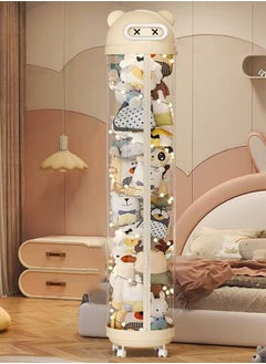 CityRiya-Long Toys Organizer, Stuffed Animal Storage Box, 145CM Large Doll Organizer, Kids Toy Storage Organizer, Stuffed Animals Holder, Toy Display Bucket, Toy Storage Rack with LED Light and Wheels  - Image 1