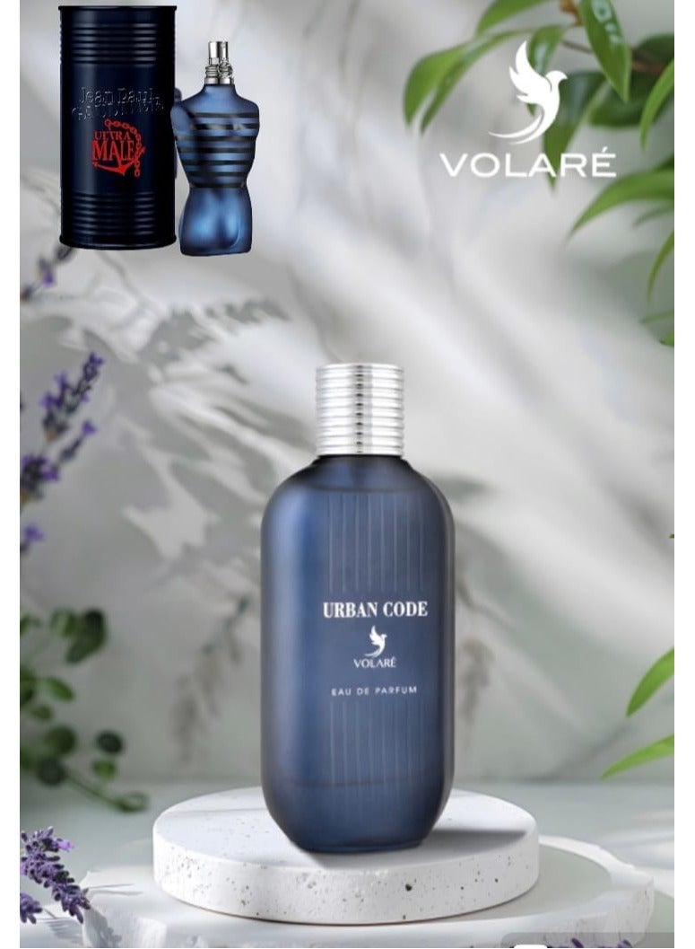 VOLARE Urban Code Eau de Parfum for men ( Inspired by Ultra Male Jean Paul Gaultier ) - 100 ml  - Image 2