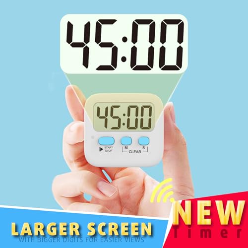 Antonki 2 Pack Digital Timer for Kids, Magnetic Countdown Kitchen Timers for Cooking, Egg, Classroom, Teacher, Exercise, Study, Oven - Battery Included - Image 3