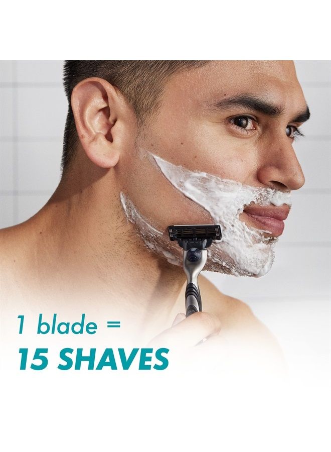 Gillette Mach3 Mens Razor Blade Refills, 15 Count, Designed for Sensitive Skin - Image 3