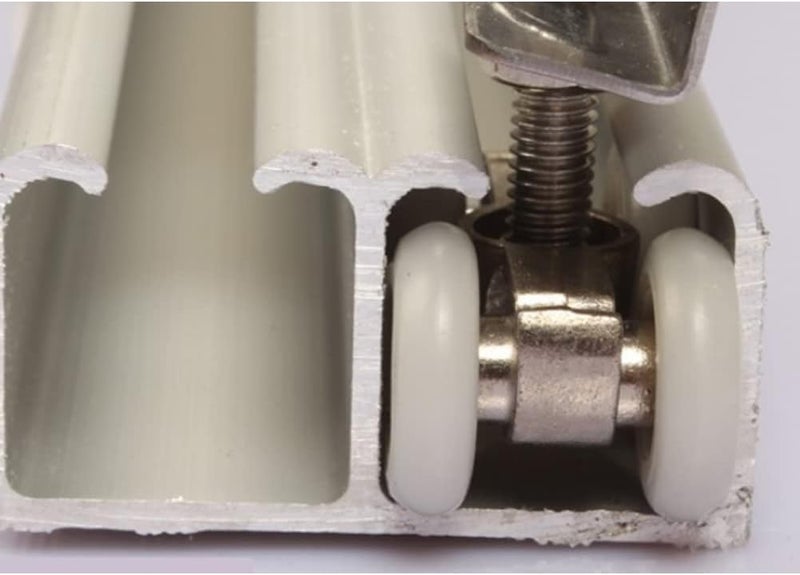 Luckam 4 قطع عجلات باب الدش، قطع غيار لعجلات انزلاقية لباب زجاجي بسمك 20 مم في الحمام - Image 3