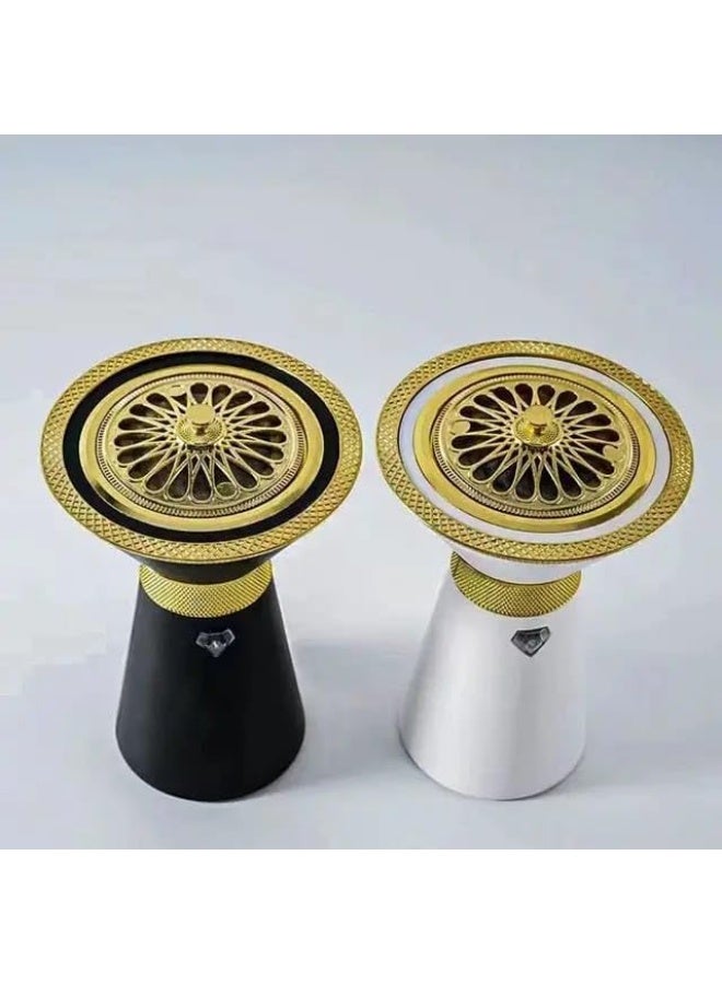 Electric incense burner with a unique design, rechargeable via USB port, compact and portable, white - Image 3