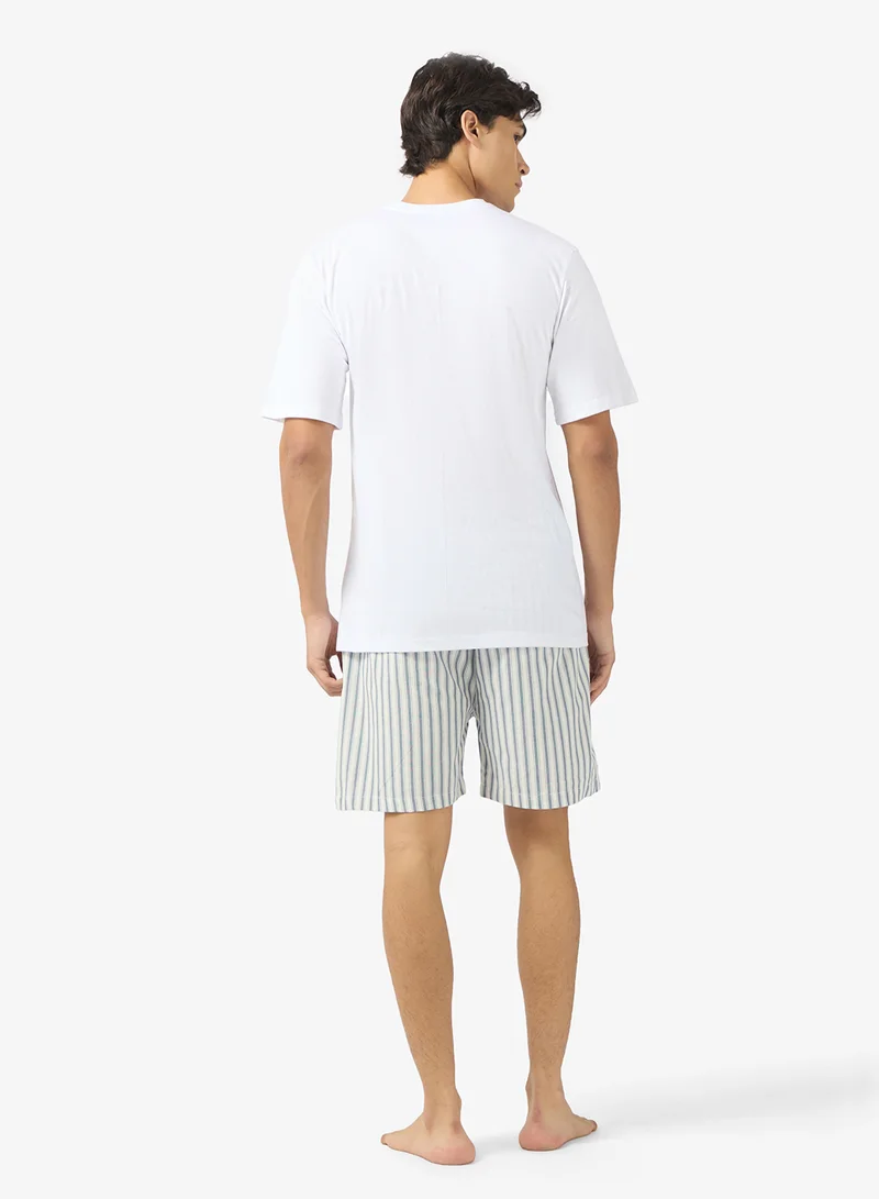 سفنتي فايف طقم بيجامة تي شيرت وشورت