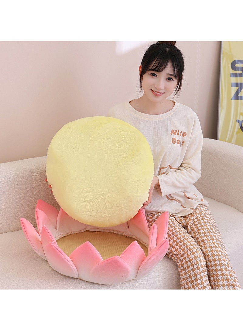 40*12cm Pink Lotus Cushion Plush Doll, Lazy Sofa Creative Plush Toy Doll, Suitable For Boys And Girls Gifts  - Image 4