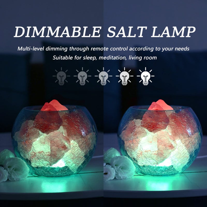 V.C.Formark USB Himalayan Salt Lamp with Remote Control, 16 Colors Lighting & 4 Color Changing Mode Salt Rock Lamp, Used for Holiday Gift, Home Deco, Yoga, Office - Image 4
