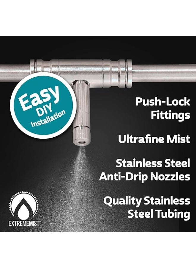 نظام الضباب عالي الضغط FG-200، 220 فولت/50 هرتز 2.0 لتر/دقيقة - 60 هرتز 2.4 لتر/دقيقة، قابس المملكة المتحدة، محرك 250 وات، مروحة في الأمام، 50 قطعة نظام فوهات 0.15 مم، أنبوب نايلون (60 مترًا) + مجموعة كاملة من قاطع الأنابيب ونظام مفتاح اللمس للتبريد الخارجي متوفر بألوان عشوائية - Image 2