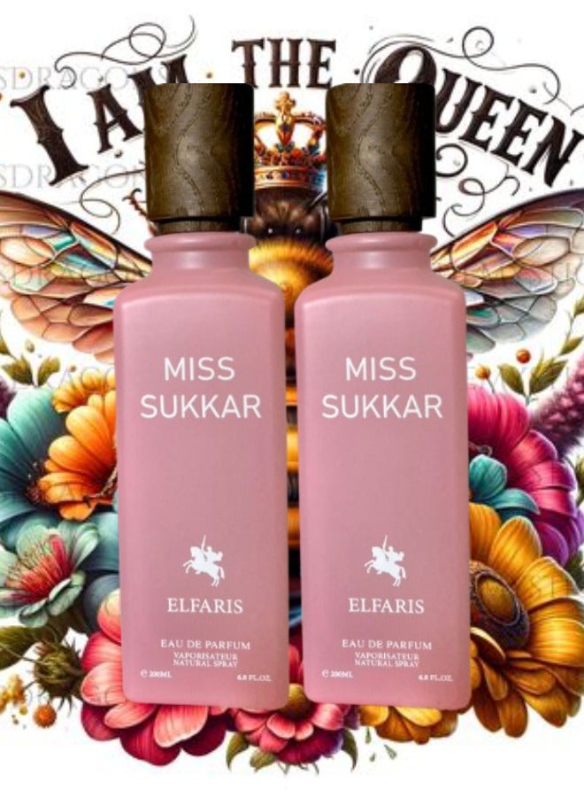 Fares 2 Pieces Miss Sukkar Elfaris EDP 200ML - Image 1