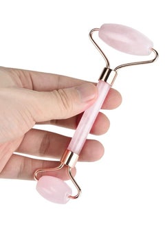 Rubik Stone Roller Natural Jade Facial Roller for Facial Massage,Face Neck Body Massager Tool Reduce Wrinkles Aging Pink  - Image 2