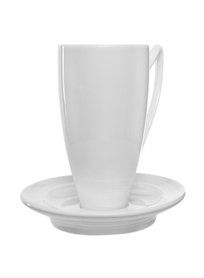 Royal Porcelain Royal Porcelain Coffee Cup 0.25 L & Saucer 15 CM Set of 2 Shape Silk White  - Image 4