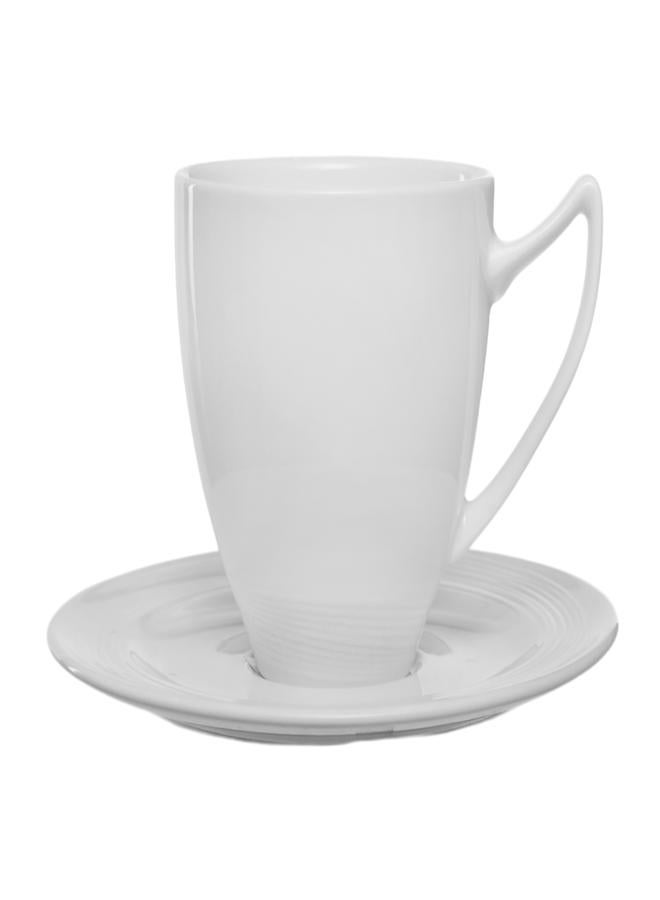 Royal Porcelain Royal Porcelain Coffee Cup 0.25 L & Saucer 15 CM Set of 2 Shape Silk White  - Image 2