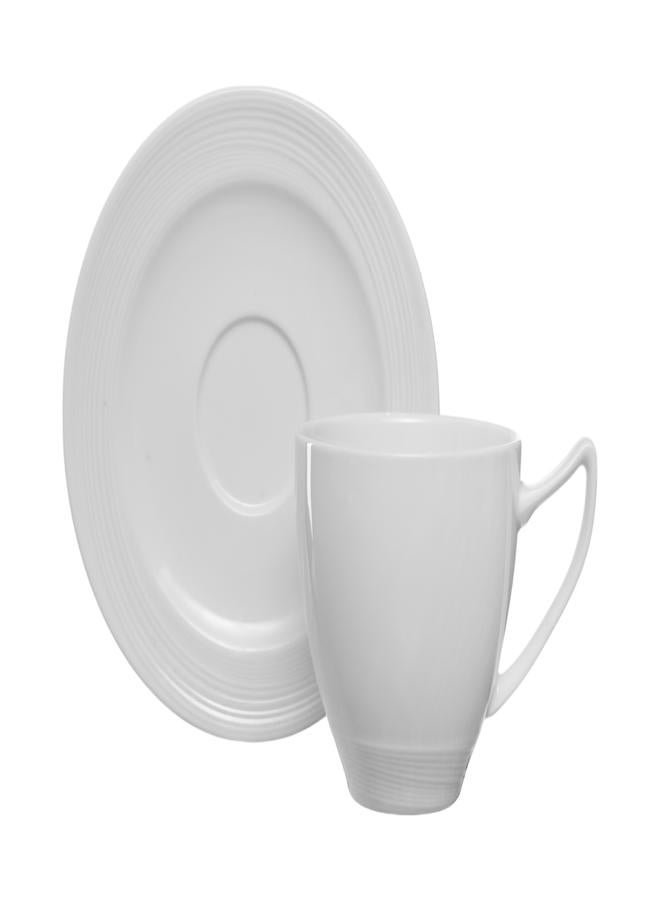 Royal Porcelain Royal Porcelain Coffee Cup 0.25 L & Saucer 15 CM Set of 2 Shape Silk White  - Image 3