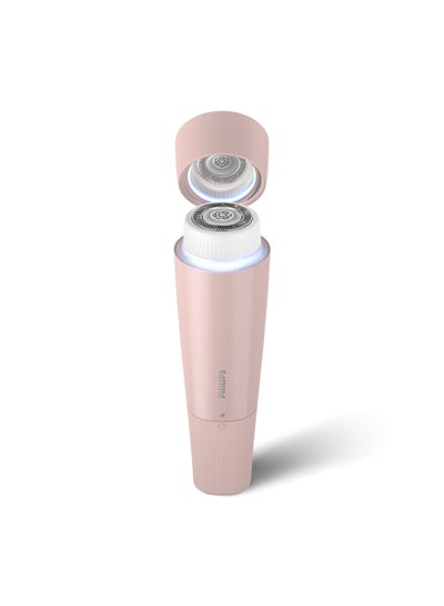 Philips 5000 Series Facial Hair Remover Smooth Skin on the Go for Upper Lip, Chin, Cheeks, Lychee Pink, BRR454/00 Lychee Pink
