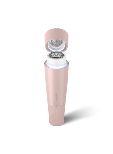 5000 Series Facial Hair Remover Smooth Skin on the Go for Upper Lip, Chin, Cheeks, Lychee Pink, BRR454/00 Lychee Pink
