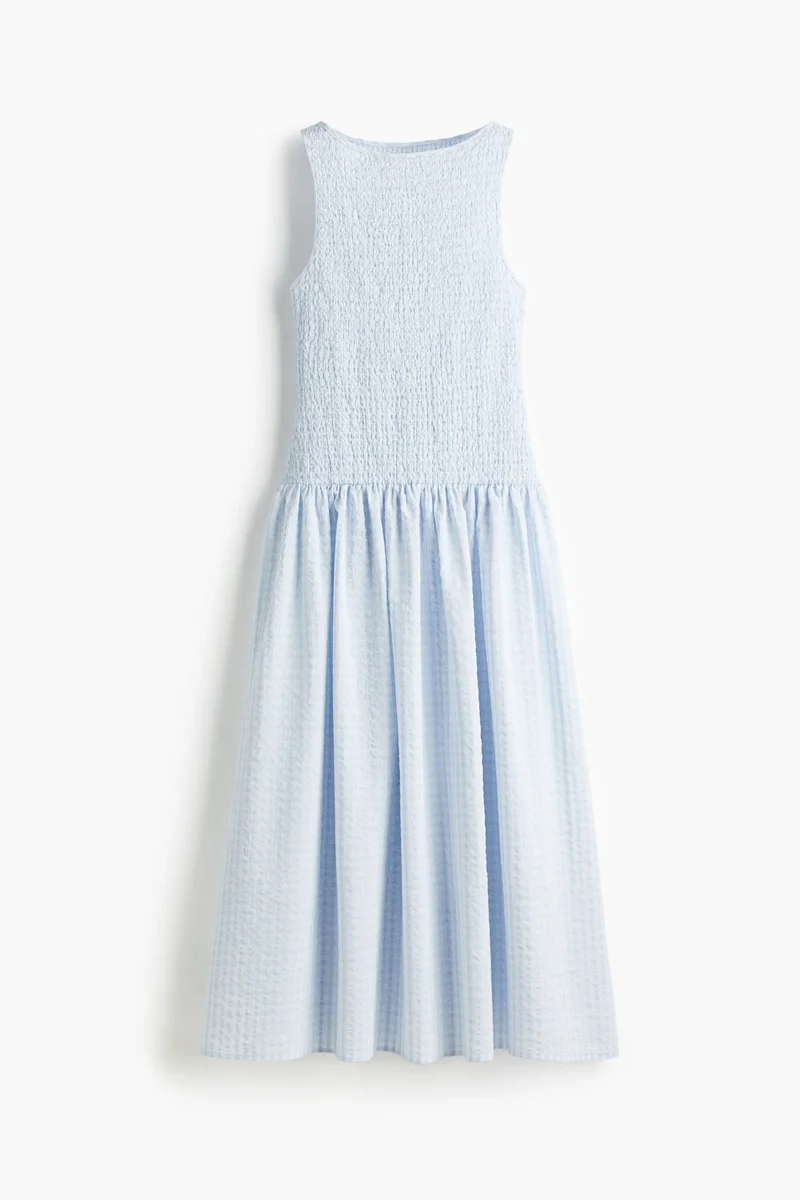H&M Smocked seersucker dress