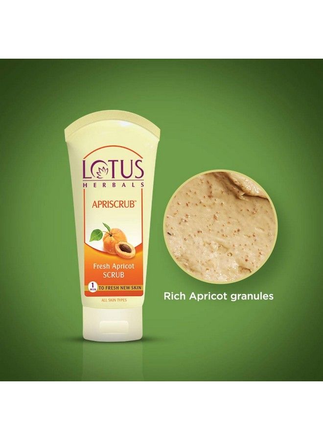 LOTUS HERBALS Apriscrub Fresh Apricot Scrub ; Natural Exfoliating Face Scrub ; Chemical Free ; For All Skin Types ; 100G (Pack Of 2)  - Image 3
